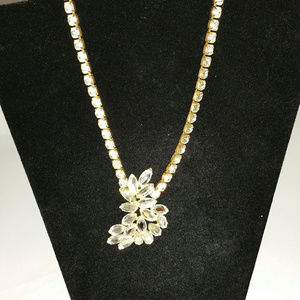 Fashion Goldtone Crystal Necklace 16in NWT